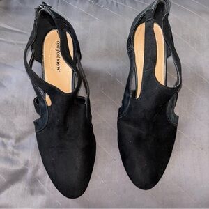 Comfortview Size 10.5 W Women's Black Heels